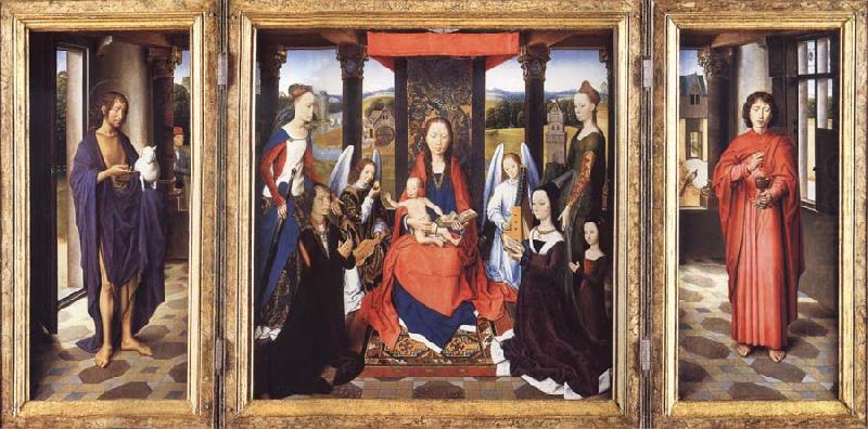 Hans Memling The Virgin and Child with Angels,Saints and Donors china oil painting image